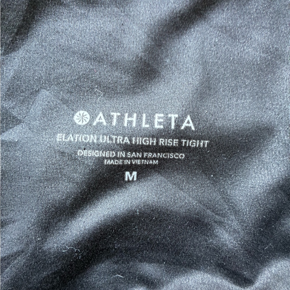 Athleta elation shimmer tight Black High-Waisted Performance Fit medium - Picture 4 of 6